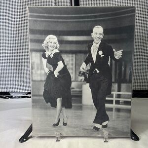 Vintage Black and White Dance Photo Ginger Rogers & Fred Astaire.